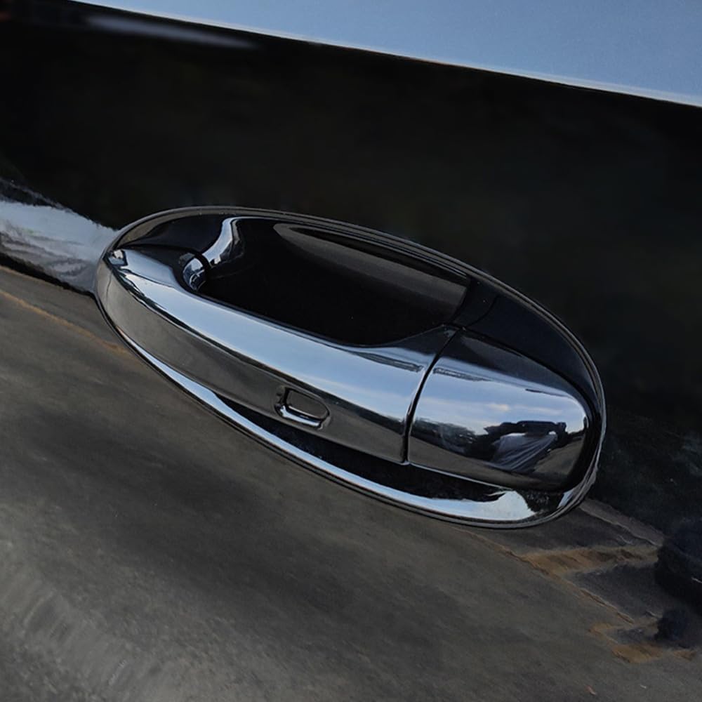Car Door Handle Protective Cover Trim, Exterior Door Decoration Frame for Mercedes Benz GLE W167 350 450 GLE Coupe C167 53 amg 500e GLS X167 63 AMG 400d 580 with Four Keyholes (Glossy Black)