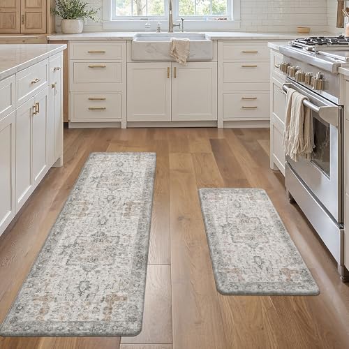 image for GENIMO Kitchen Mats for Floor 2PCs, Washable Anti Fatigue Mat for Cush