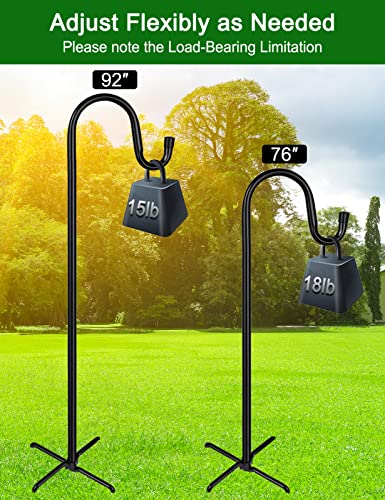 Image of Ottsuls Shepherd-Hooks Adjustable for Bird-Feeder Lantern Plant-Hook Garden-Stake - Plant Stand Hanger for Outdoor Flower Basket, Bird Feeder Hanger Weddings Decor