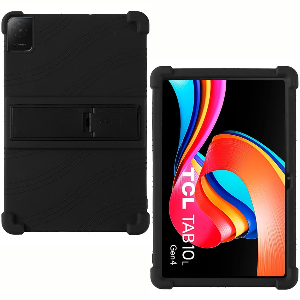 Custodia In Silicone Per TCL Tab 10L Gen 4 10.1" – Cover Con Supporto Integrato, Antiurto E Antigraffio, Leggera E Portatile