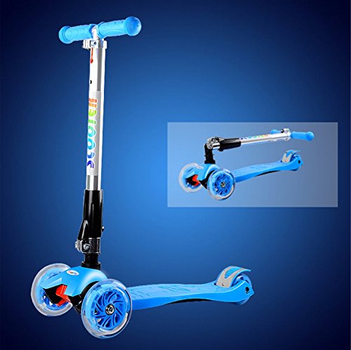 Patinetes Infantil Plegable Scooter/Baby Swing/Tablero de/ Slide Tackle-Azul