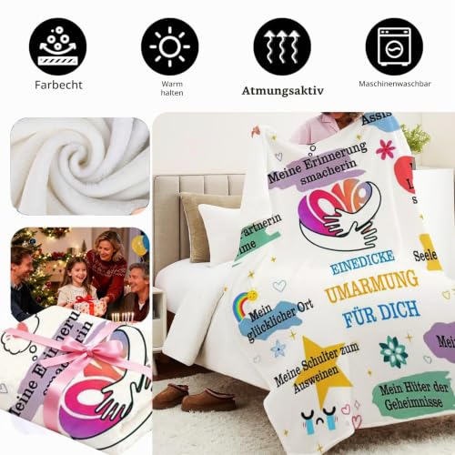 Kuscheldeckegeschenke für Freundin, Geburtstag Umarmung Decke 150X200 cm – Ansicht 5
