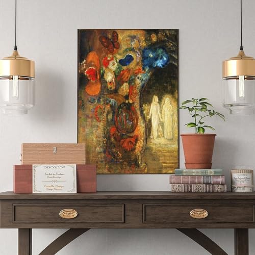 Odilon Redon Apparition sans cadre toile décoration de 30x45cm