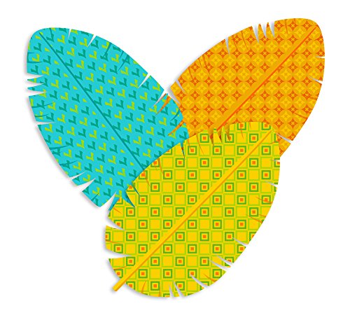 Eureka Back to School Multicolored Feather Paper Cut-Out Decorations for Teachers, 36 pc, 5.5'' W x 5.5'' H