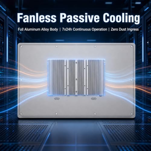 Image of 21.5 Inch Industrial Panel PC, Touchscreen All-in-One Computer,Intel i7, 8GB+256GB SSD, IP65 Front Panel, WiFi Speaker, Win 11 Pro