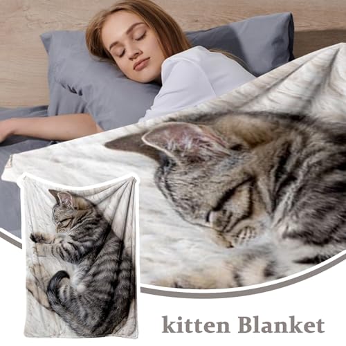Couverture en flanelle chat : cadeau de Noël et anniversaire idéal
