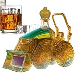 Decantador de tequila, botella de vodka en forma de tractor 3D, decantadores de almacenamiento de vidrio, decantador decorativo para bar y hogar, botella de whisky y licor para exhibición de armario