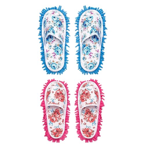 Pantuflas de trapeador de chenilla lavables para limpiar el suelo de baldosas de casa