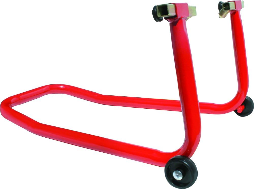XPLORER Cavalletto Moto Anteriore Universale - Sollevatore Anteriore In Ferro Verniciato Con Ruote E Perni Regolabili Per Manutenzione E Riparazione