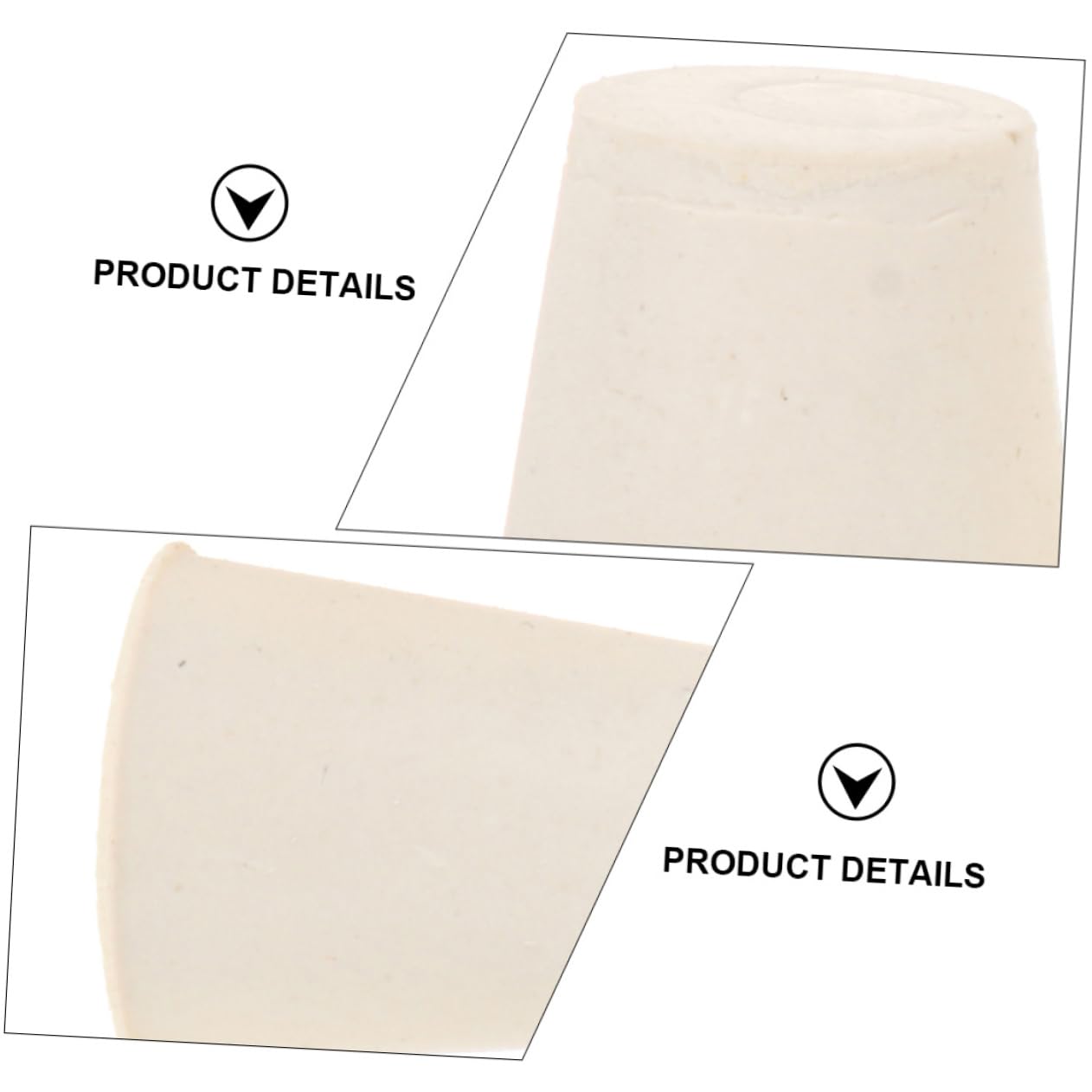 Tappi in Gomma Piena Conica Beige 50 Pezzi per Bottiglie