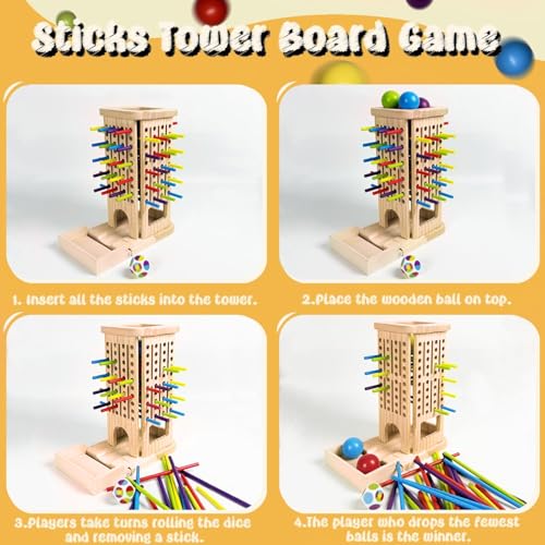 Juego Montessori 4 en 1 de madera para aprendizaje STEM miniatura 4