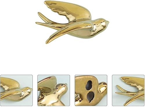 Miniatura 8 de BESPORTBLE 1 estatua de pájaro para colgar en la pared, decoración de pared de cerámica, adorno de estilo nórdico para decoración, diseño de ahorro