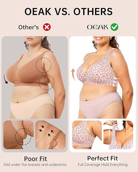 Image of JellyLift Seamless Wireless Jelly Bra for Women | No Underwire, Deep V Invisible T-Shirt Bra | 360 Jelly Support, Adjustable Straps | S-3XL