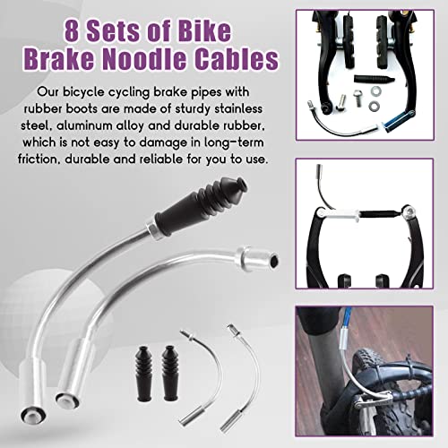 Swpeet 79Pcs Bike V Brake Noodle Cable Guide Pipe Rubber Boot With Premium Bike Shift Cable Housing Assortment Kit, Including O-Rings, End Ferrules And End Caps For Mountain And Road Bicycle #TOP3