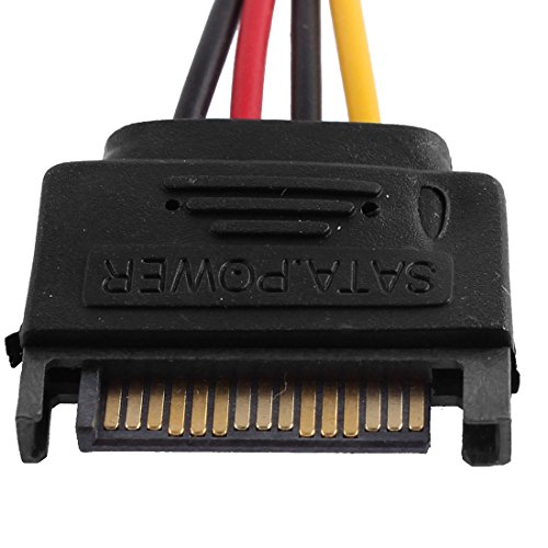 Cable adaptador IDE 4 Pin hembra a SATA 15 Pin macho 20cm miniatura 3