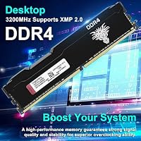 Yongxinsheng DDR4 3200MHz 32GB Kit (16GBx2) Desktop RAM PC4-25600 UDIMM Non-ECC Unbuffered 1.35V 288-Pin CL16 PC Computer Memory Upgrade Module Arbeitsspeicher Support XMP 2.0 Auto Overclocking – Ansicht 3