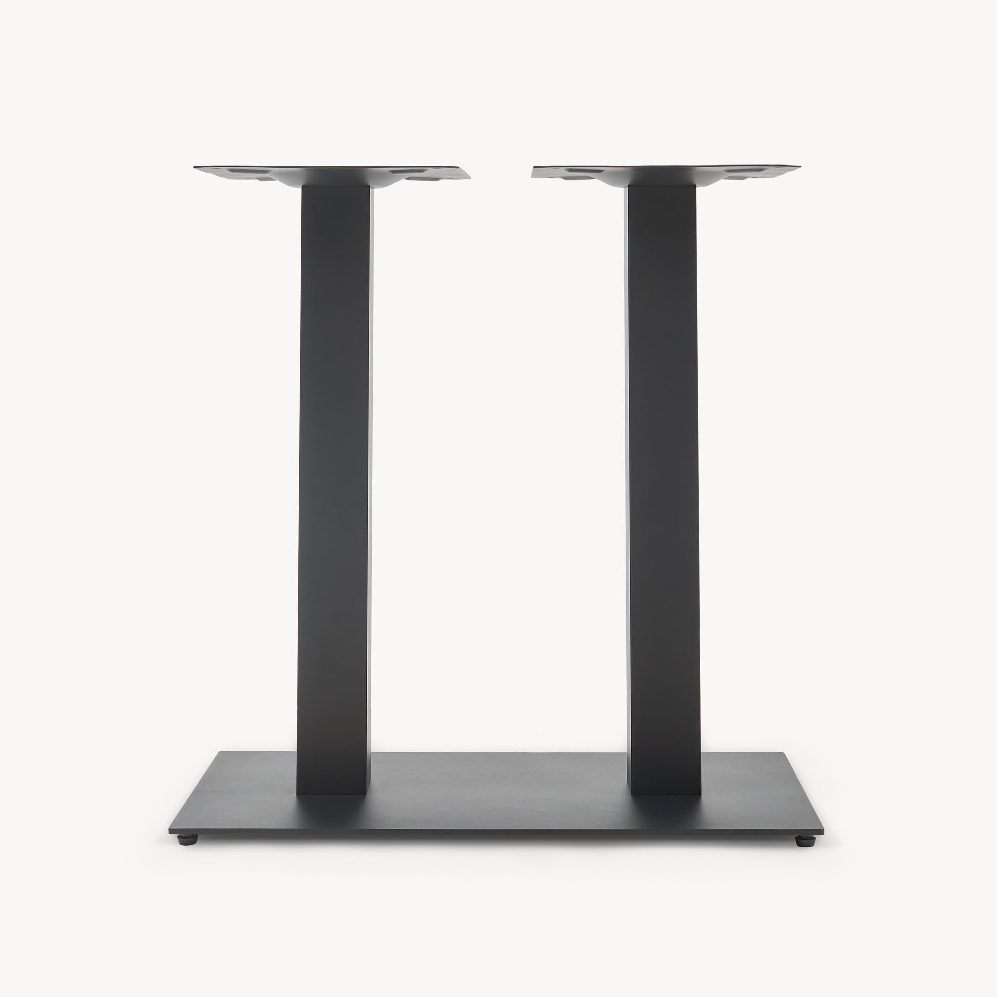 [en.casa] Armazón de Mesa con 2 Pies Pata para Mesa de Comedor Vadejord DIY Patas para Muebles Escritorio Salón Cocina con Tornillos de Fijación Ajustables Acero 70x40x73cm - Negro