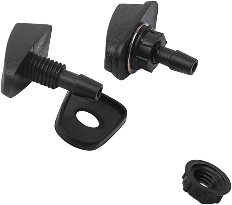 55156728AB, Perfect Replacement Windshield washer nozzle for 1996-25 Jeep Wrangler, 2002-23 Dodge RAM 1500 2500 3500 Truck Automotive Hood Single Hole Windshield Wiper Washer Nozzle Spray, Pack of 2