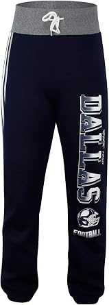 Womens City Classic Fleece Lounge Sweatpants Jogger Pants - Navy & Grey