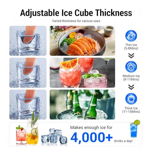 Fabricadora de hielo 450 lbs/24h con depósito 120 lbs miniatura 4