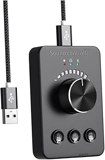 Durratou 3 Modes USB Computer Volume Controller Spare Parts Bluetooth Multimedia External Audio Volume Control Adjust Knob
