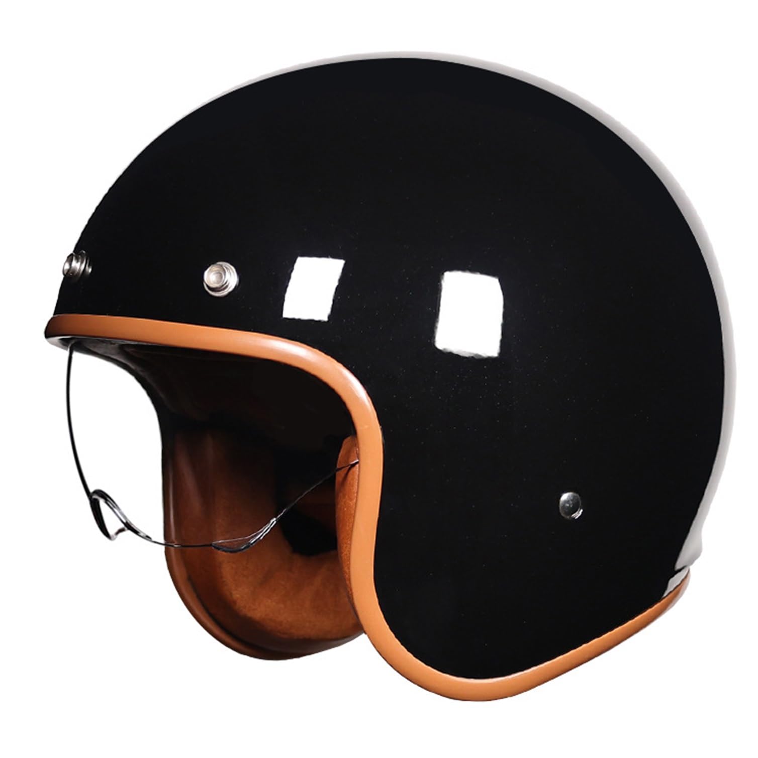 Casque jet 3/4 avec visière de protection pour homme et femme taille M