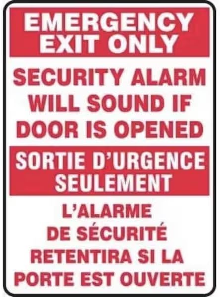 Exit Sign, Aluminum, 10 in W, 14 in H, Mfr: FBMEXT566VA-A