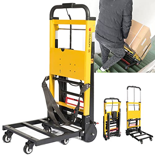 Stair Climbing Hand Truck with 200kg Lift Capacity - Foldable Tracked Truck for Easy Transporting on Stairs at 40 Stairs/min