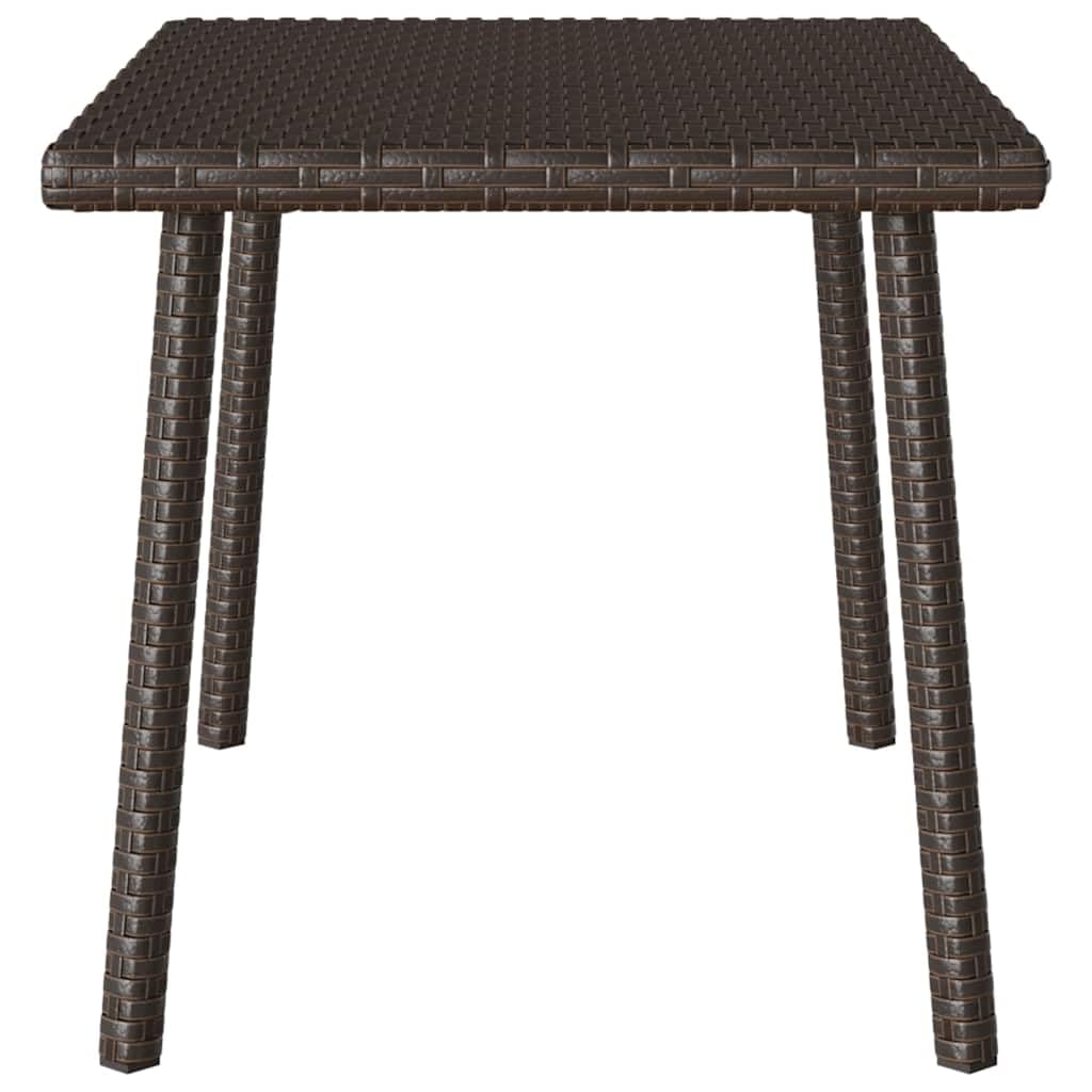 Stoły ogrodowe na zewnątrz - stolik kawowy ogrodowy prostokątny brązowy 60x40x37 cm Poly rattan