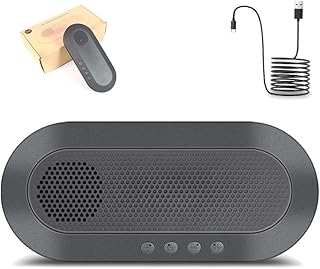 Computer Microphone for Conference Mute Button with LED Indicator, Omnidirectional Condenser Boundary Conference Mic for Recording,Streaming,Gaming,Skype (with Speaker)