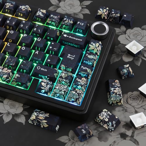 Teclas para teclado mecánico QWERTZ estilo Plum Blossoms para tu setup 2