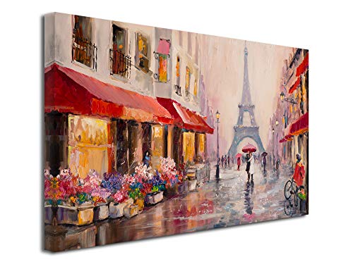 Tableau design rue de Paris cadre ville chic imprimé en haute définition
