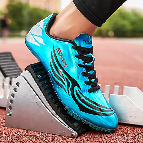 THESTRON Tênis de corrida unissex Track Spikes Sprint Tênis de corrida masculino e feminino infantil