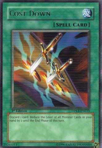 cost down yugioh card Amazon.com: Yu-Gi-Oh! - Cost Down (DPKB-EN033) - Duelist Pack: Kaiba - 1st  Edition