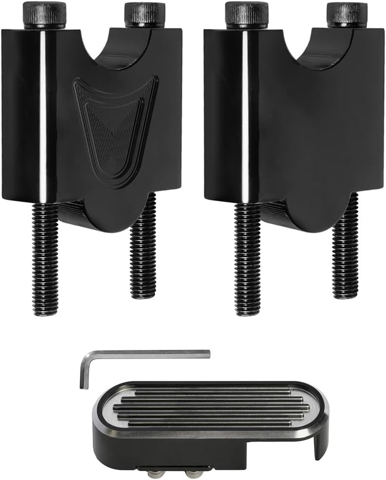 2" Rise Handlebar Riser Kit Bundles with Chrome Style Extended Larger Brake Pedal Cover For Indian Scouts 2015-2024 Models Aluminum Accessories