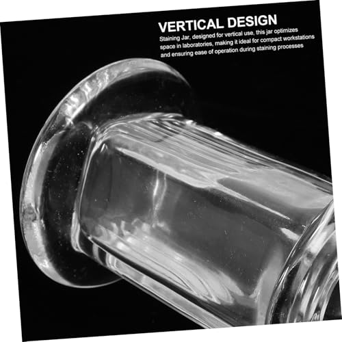 Coloration de lames de microscope : bocal en verre vertical compact avec couvercle - 4