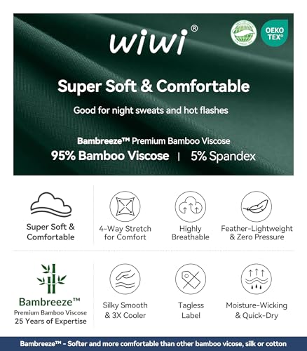 Image of WiWi Viscose from Bamboo Pajamas Set for Women Super Soft Short Sleeve Cooling Summer Plus Size Pjs Sets Sleepwear S-4X