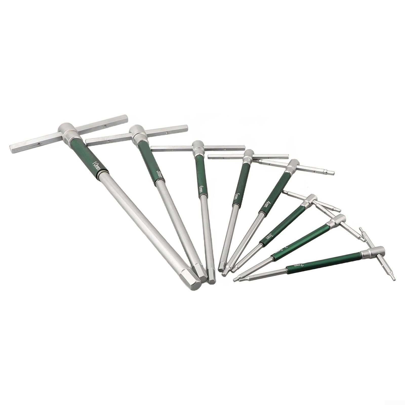 Set di 8 chiavi a T da 2-10 mm con estensione per asta scorrevole, in acciaio inossidabile 6150, tubo rotante ad alta velocità per montaggio di mobili,