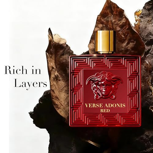 Image of AFLUXE VERSE ADONIS RED, Men's Cologne Gift, Long Lasting EDP, Aura of Elitism & Modern Style, Perfume for Business, Commute and Casual Use, 3.4 Fl Oz