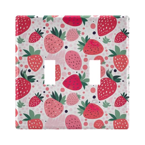 UMIRIKO Strawberry Light Switch Cover Plate Covers Decorative Double Toggle Home Decor 202a8716