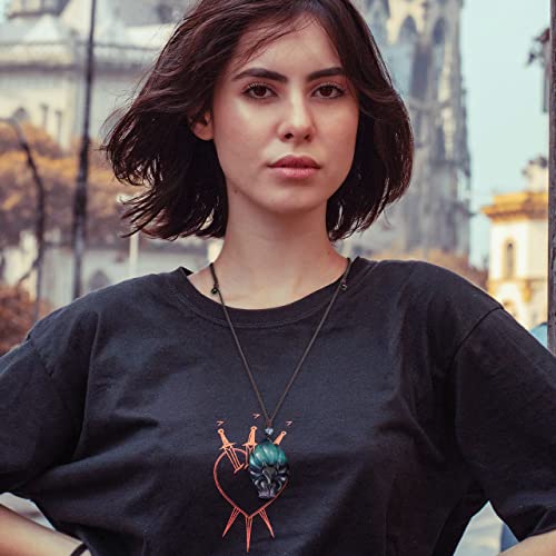 Top Plaza Womens Reiki Healing Crystal Ice Obsidian Gemstone Necklaces Adjustable Lucky Fox Amulet Protection Pendant Necklace Fox Jewelry2