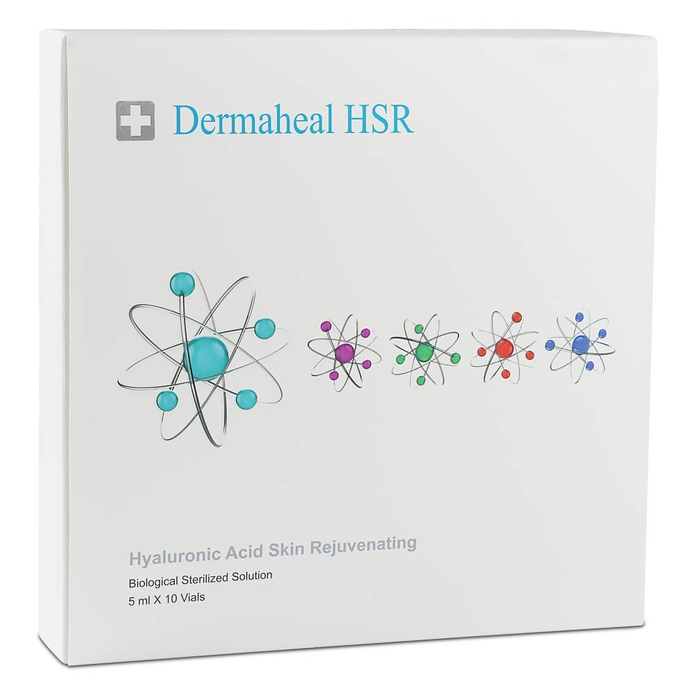 Dermaheal HSR - Acido hialurónico, solución esterilizada biológica de ácido hialurónico para el rejuvenecimiento de la piel, mesoterapia (10 x 5 ml)
