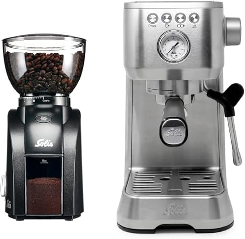 SOLIS Barista Perfetta Plus - Máquina de espresso (acero inoxidable, paquete Scala)