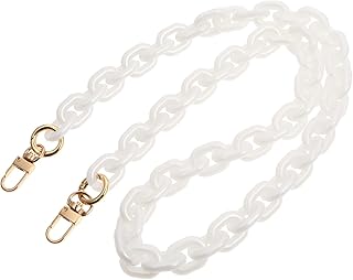 Corrente De Bolsa Branca Sacola Branca Bolsas Femininas Bolsas Femininas Bolsa De Acrílico Alça Bolsas De Mão Alças De Bolsa DIY Alças De Bolsa Bolsa De Ombro Corrente De Bolsa