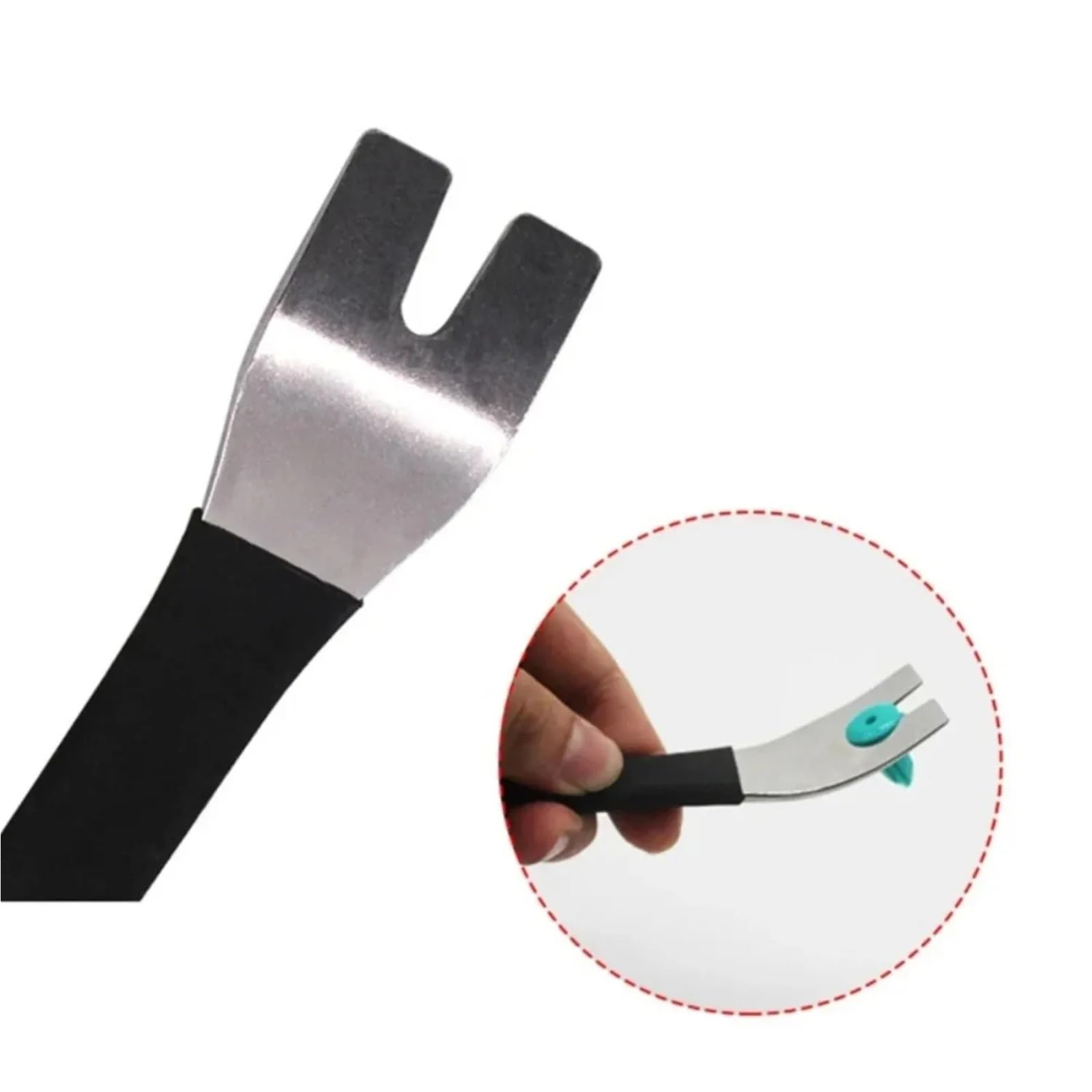 6-częściowy przenośny zestaw narzędzi do demontażu klipsów do drzwi samochodowych, naprawa panelu radia samochodowego, podważanie metalu, demontaż(6PCS Set)