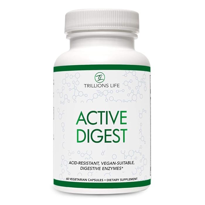 Buy Trillions Life Active Digestive Enzyme with Lipase Amylase Bromelain and Papaya Enzyme Gas