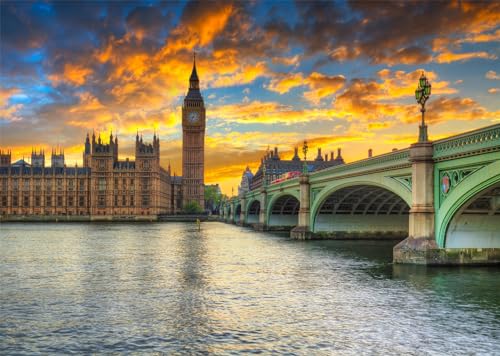 Toile de fond Londres Big Ben 2,5x1,8m pour studio photo de voyage
