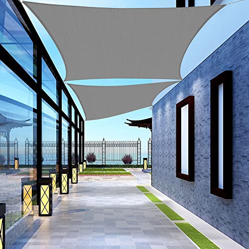 SHADEWIZ Rectangle 8' x 10' Gray Sun Shade Sail Canopy