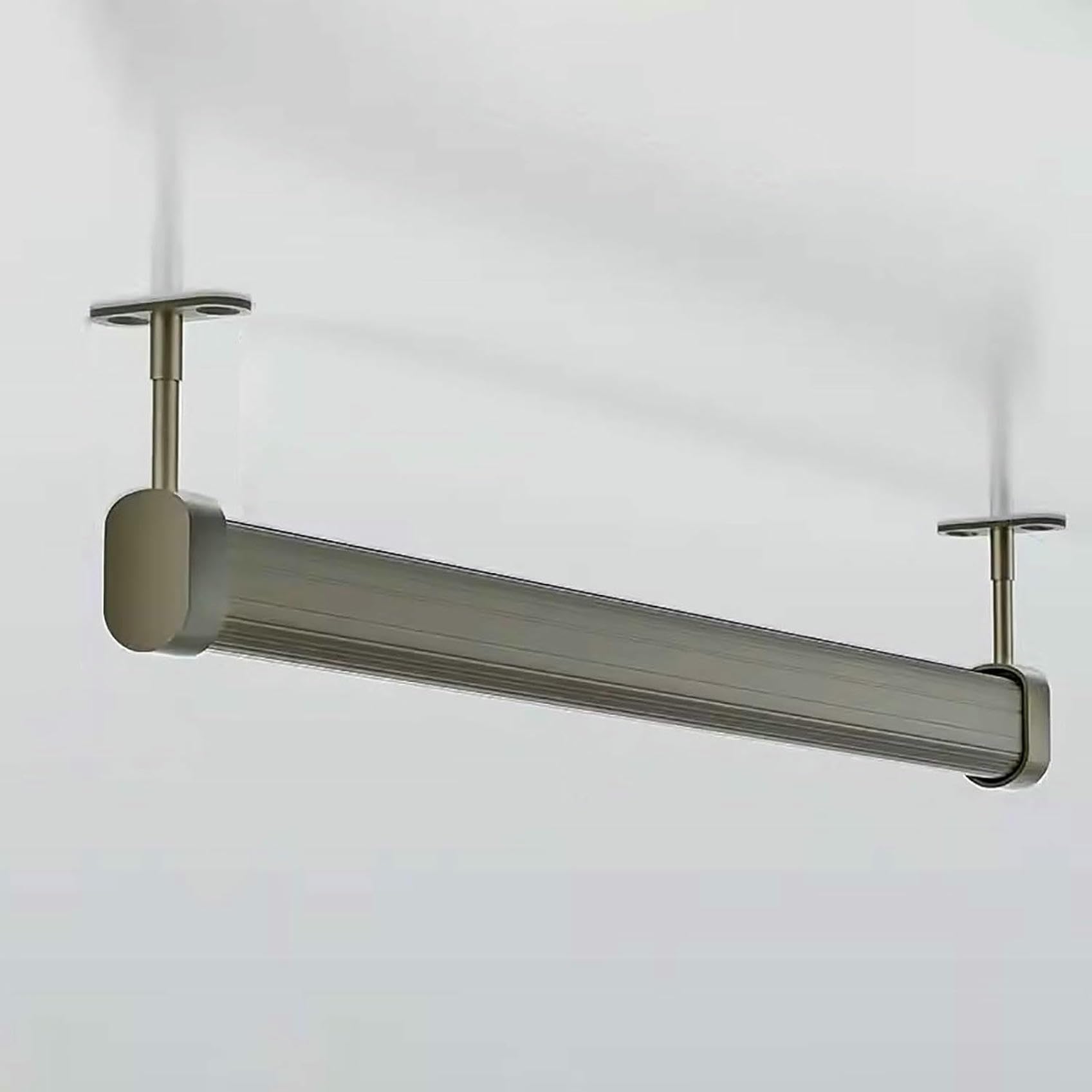 AYCDL Adjustable Heavy Duty Closet Rods for Space Saving Wardrobe,Ligjt Grey-16in/40.6cm