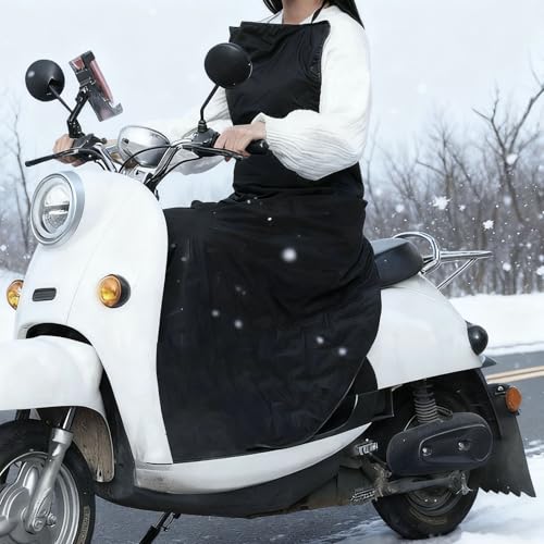 Couvre-jambes chaud pour scooter coupe-vent et imperméable hiver - 3